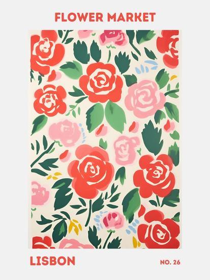 11X14 Flower Market Lisbon