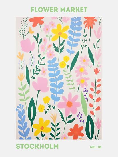 11X14 Flower Market Stockholm