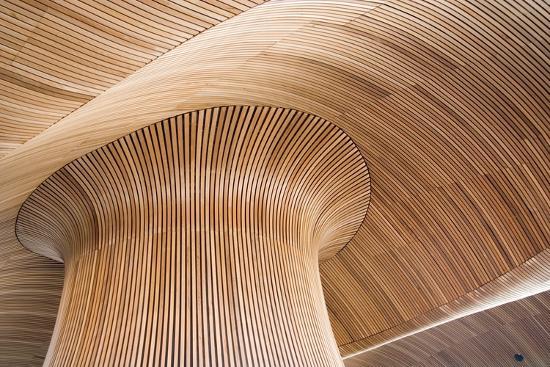 Architectural Details of Welsh Assembly Building, Cardiff Bay, Uk.