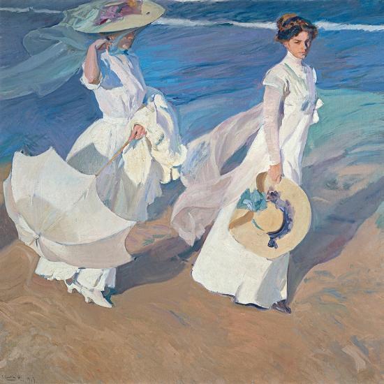 Seaside Stroll by Joaquin Sorolla Y Bastida