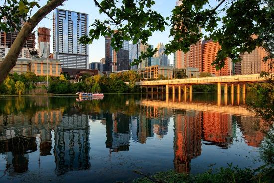 Austin Texas Skyline Reflections in Lady Bird Lake