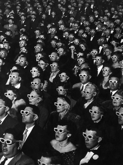 3-D Movie Viewers during Opening Night of "Bwana Devil"