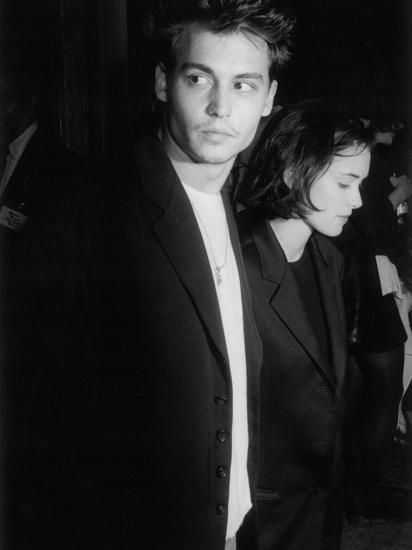 Engaged Actors Johnny Depp and Winona Ryder Attending Premier of the Film "Pacific Heights"