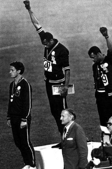 Winners of the Men's 200 Metres on the Podium, 1968 Olympic Games, Mexico City
