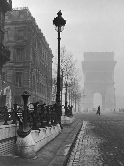 View Showing the Arc de Triomphe and the Subway Station